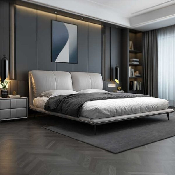 Royal Rapture Leather Bed By Wooden Mango